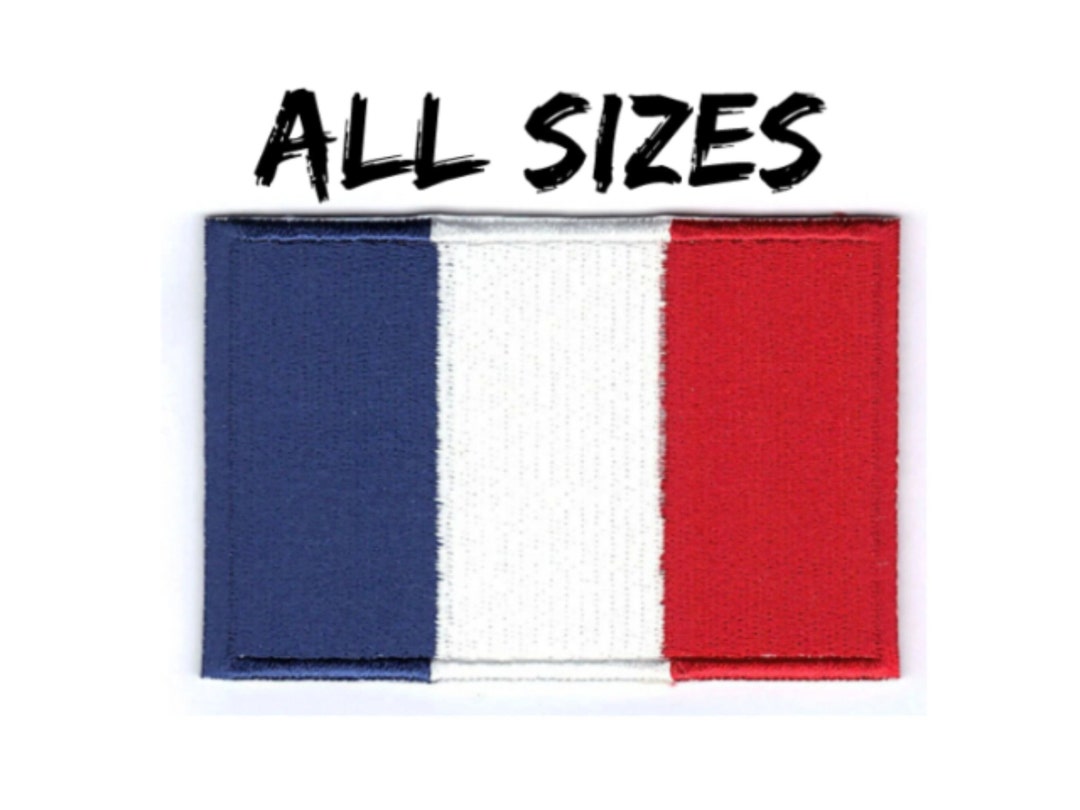 France Flag - Machine Embroidered Velcro Patch | Premium French Flag P