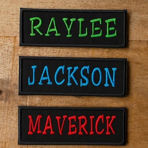 Parche personalizado con nombre/Parche termoadhesivo/Parche bordado personalizado/Aplique para coser para mochila, ropa, chaqueta/Actividades para exteriores/Insignia de nombre/Regalos/Parches