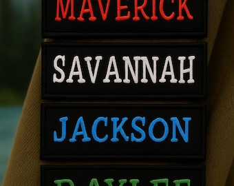 Custom Name Tag Patch/Iron-On Patch/Custom Embroidered Patch/Sew-On Applique for Backpack, Clothing, Jacket/Outdoor/Name Badge/Gifts/Patches