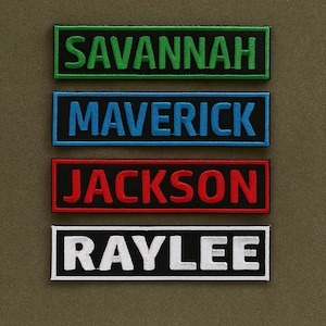 Custom Name Tag Patch/Iron-On Patch/Custom Embroidered Patch/Sew-On Applique for Backpack, Clothing, Jacket/Outdoor/Name Badge/Gifts/Patches