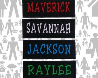 Custom Name Tag Patch Iron-On Personalized Embroidered Applique for Jacket Vest Backpack, Gamer, Biker, Tactical Gear, Veteran, MC Badge