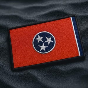 Tennessee State Flag Patch Embroidered DIY Iron-on/Sew-on Premium Applique Shoulder Uniform Vest Jacket Biker Club Military Veteran Explorer