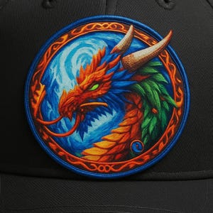Iron-On Dragon Patch/Sew-On Applique for Jackets, Hats, Backpack/Mythical Creature Patch/ Cosplay Costume/Geeks & Gamers/Epic Fantasy Patch