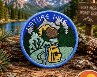Écusson de randonnée/Écusson thermocollant/Insigne nature/Camping/Montagnes et forêts/Naturel extérieur/Appliques à coudre pour vêtements Gilet/Veste chapeaux Sac à dos