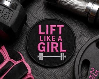 Parche motivacional para fitness/Parche termoadhesivo/Entrenamiento en el gimnasio "Levanta pesas"/Insignia para coser en ropa, chalecos, sombreros, mochilas y bolsas de gimnasio.