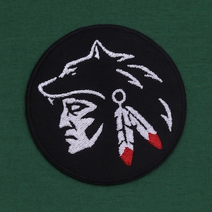 Comanche Patch/Dog Warrior Patch/Iron-On Patch/Native American Patch/Sew-On Applique for Backpacks, Hats/Tribal Symbol/Great Plains image 5