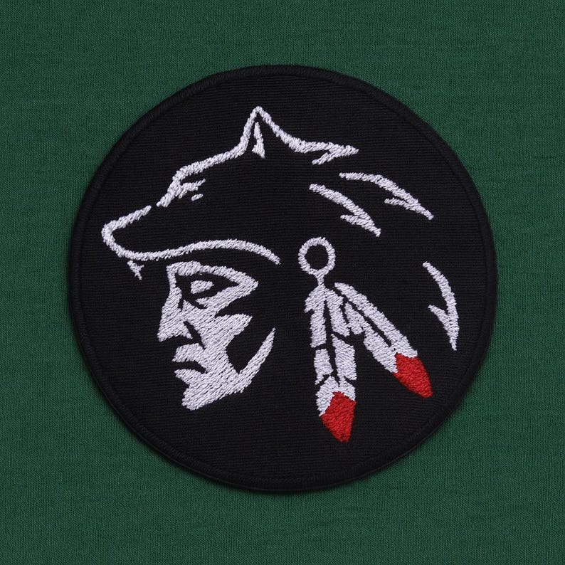 Comanche Patch/Dog Warrior Patch/Iron-On Patch/Native American Patch/Sew-On Applique for Backpacks, Hats/Tribal Symbol/Great Plains image 5