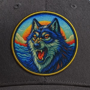 Alpha Wolf Patch thermocollant animal sauvage pour veste, gilet, sac à dos, insigne de la nature, prédateur féroce, esprit de la nature