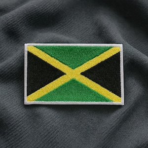 Parche termoadhesivo con el logotipo de la bandera de Jamaica, insignia para chaleco de cosplay, para motociclistas, coleccionistas de viajes, recuerdo de vacaciones DIY
