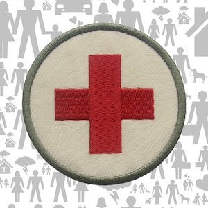 First Aid Patch/Merit Badge/Scout Style Iron-On Embroidered Applique for Jacket, Backpack & Camping Gear/Kids Patch/Mountain Patch/Hiking