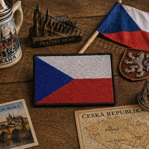 Czech Republic Flag Patch/Iron-On Patches/Sew-on Applique for Shoulder, Uniform, Vest Jackets/Biker Patch/MC Club Patch/Military