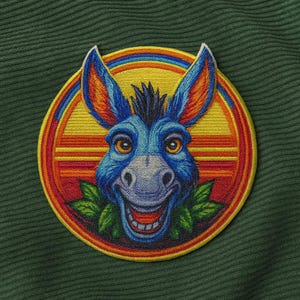 Donkey Patch/Iron-On Patch/Sew-On Applique for Jacket, Backpack, Clothing/Farm Life Patch/Horse Patch/Animal Patch/ Nature Patch/Funny Gift