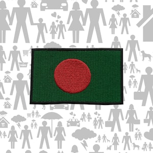 Bangladesh Flag Embroidered Patch Iron-On Applique, Cosplay Vest Clothing Badge, Grim Darkness Logo, Geeks & Gamer, Costume Anime Table Top