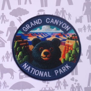Iron-On Grand Canyon Park Patch/Sew-On Applique for Jackets & Backpack/Clothing/Nature Badge/Hiking Patch/Camping Patch/Souvenir Gift