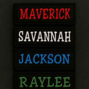 Parche personalizado con nombre/Parche termoadhesivo/Parche bordado personalizado/Aplique para coser para mochila, ropa, chaqueta/Actividades para exteriores/Insignia de nombre/Regalos/Parches