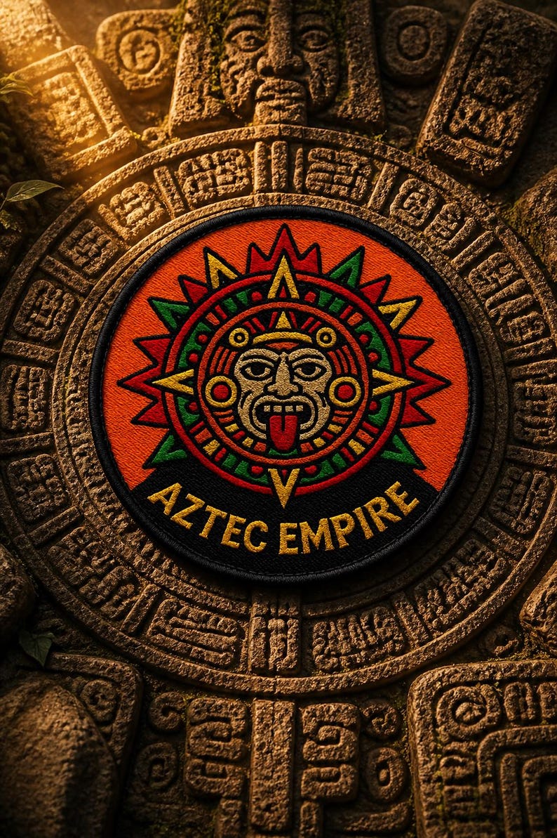 Aztec Empire Patch/iron-on Patch/mesoamerican/native American/mexico ...