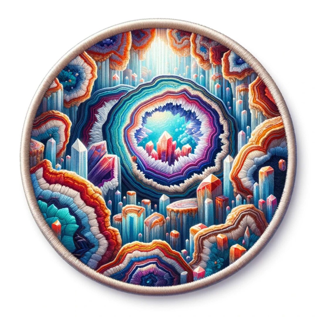 Geodes Patch Iron-on/sew-on DIY Applique Clothing Vest Jacket Cap ...