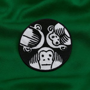 See no Evil Patch/Bügelbild/Aufnäher für Jacke, Rucksack, Kleidung/Jungle Mischief Patch/Lustiger Affe/Wildgeist