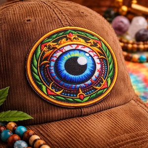 Parche de ojo de hechicero para planchar y coser, aplique mágico de hechicería para gamer, mochila, chaqueta, chaleco, disfraz de cosplay, reliquia de poder de fantasía de brujo