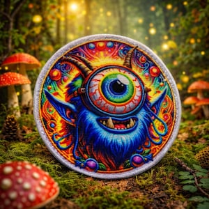 Parche de ojo de monstruo termoadhesivo para coser, aplique de terror cósmico para mochila de jugador, chaqueta, disfraz de cosplay, equipo de batalla de brujo y configuración de hechicero.