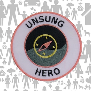 Unsung Hero Patch/Merit Badge/Scout Style Iron-On Embroidered Applique for Jackets, Backpacks/Camping Gear/Kids Patch/DIY Embroidery