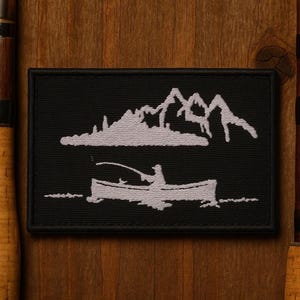 Fishing Patch/Iron-On Patch/Dad Patch/Embroidered DIY Sew-On Applique for Jackets, Backpacks, Clothing, Hats/Fish Badge/Nature Gifts