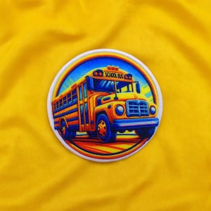 Bus Patch/Schule Bus Patch/Aufnäher für Jacke, Rucksack, Tasche/Transport Patch/Fahrer Geschenk/Zurück zu Schulabzeichen/DIY Crafts