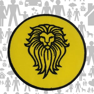Lion Patch Embroidered Iron-On Wild Animal Applique for Jacket Vest Backpack Clothing, Alpha Predator, Nature Badge, Wilderness Emblem