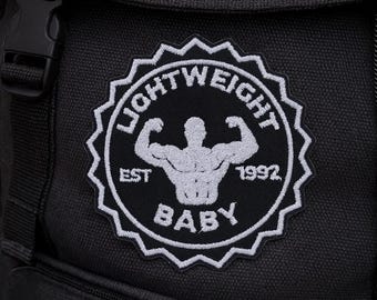 Lightweight Baby Patch Embroidered Iron-On Sew-On Gym Applique for Jacket Vest Backpack, Bodybuilder Badge, Fitness Motivation, Gym Life