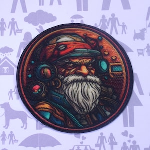 Tactical Santa Patch Iron-On Sew-On Military Applique for Jacket Vest Backpack, Battle Gear, Christmas Warrior, Veteran Santa, Combat Ready