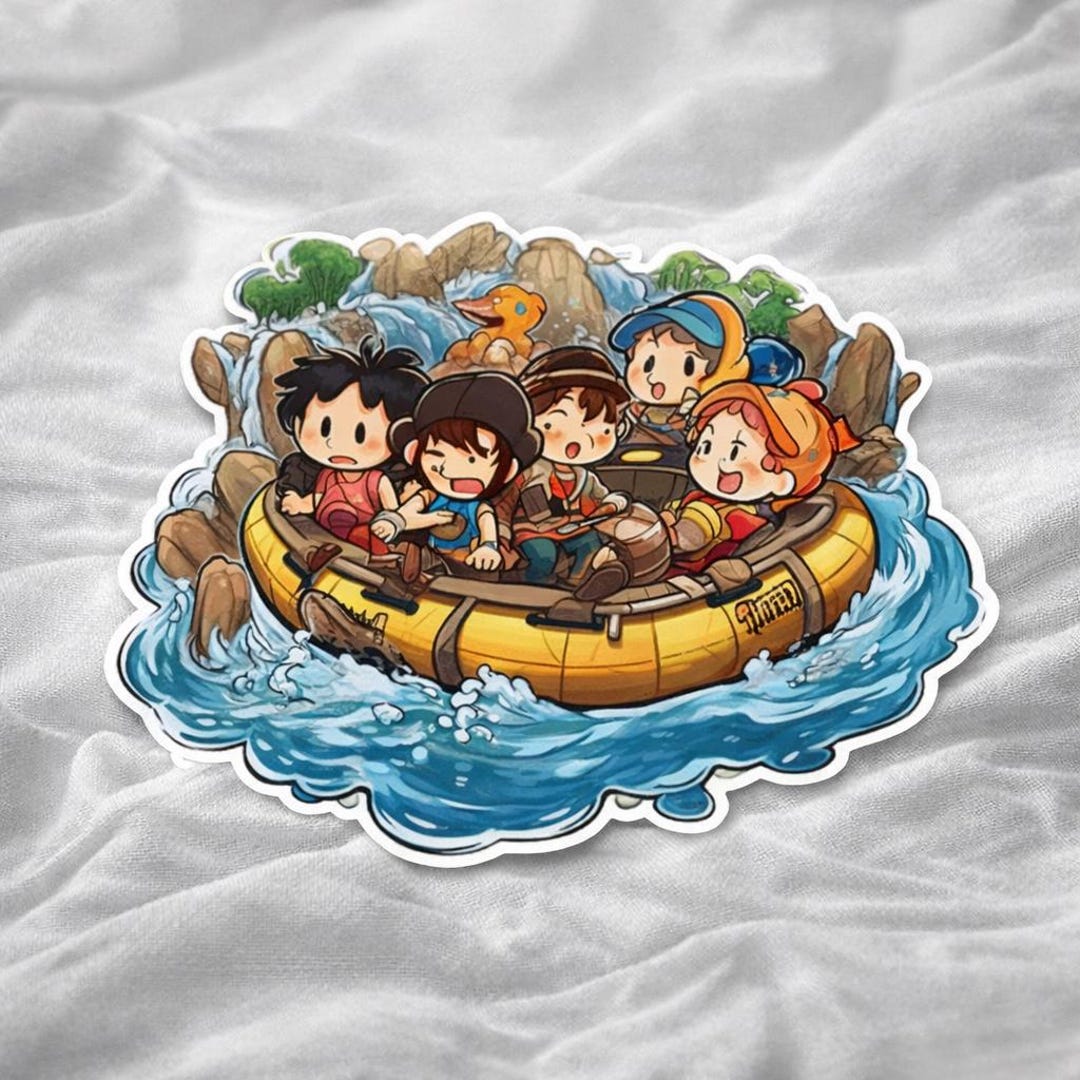 Free Fall Life Raft Sticker Water Rafting Sticker Decal, Nature Decal, River Sticker for Truck Car ...