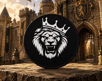 Lion Crest Patch / Aufnäher / Aufnäher / Aufnäher / Aufnäher / Aufnäher / Aufnäher / Aufbügler / Aufnäher / Aufnäher zum Aufnähen / Aufbügeln für Kleidung, Kleidung, Hüte, Mützen, Rucksack, Kleidung