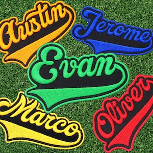 Custom Embroidered Name Patch – Personalized Text Patches | Team Patches Iron-On, Sew-On, Hook & Loop | For Jackets, Hats, Uniforms, Bags
