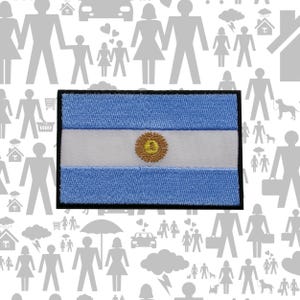 Argentinien Flagge Patch gestickt Aufbügler, Schulter Uniform Weste Jacke, Reisen, Biker MC Club Militärveteran Entdecker