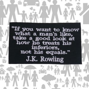 J.K. Rowling Quote Patch Embroidered Iron-On Sew-On Inspirational Applique for Jacket Vest Backpack, Motivational Message, Powerful Words
