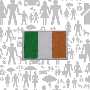 Ireland Flag Patch Embroidered Iron-on/Sew-on Applique Shoulder Uniform Vest Jacket Costume Backpack Biker MC Club Military Veteran Explorer