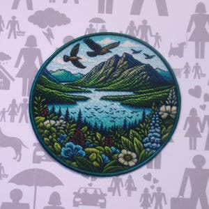 Berg Aufnäher/Aufnäher für Jacken & Rucksäcke/Kleidung/Hüte/Natur Abzeichen/Natur Geschenk/Wilderness/Abenteuer Patch/Park Patch