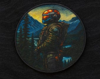 Sci-Fi Patch/Space Soldier Armor Patch/Iron-On Patch/Sew-On Applique for Backpacks, Jacket, Cosplay Costume/Military Tactical/Battle Gear