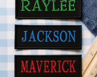 Custom Name Tag Patch/Iron-On Patch/Custom Embroidered Patch/Sew-On Applique for Backpack, Clothing, Jacket/Outdoor/Name Badge/Gifts/Patches