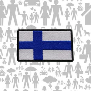 Finland Flag Patch Embroidered Iron-on/Sew-on Applique Shoulder Uniform Vest Jacket Costume Backpack Biker MC Club Military Veteran Explorer