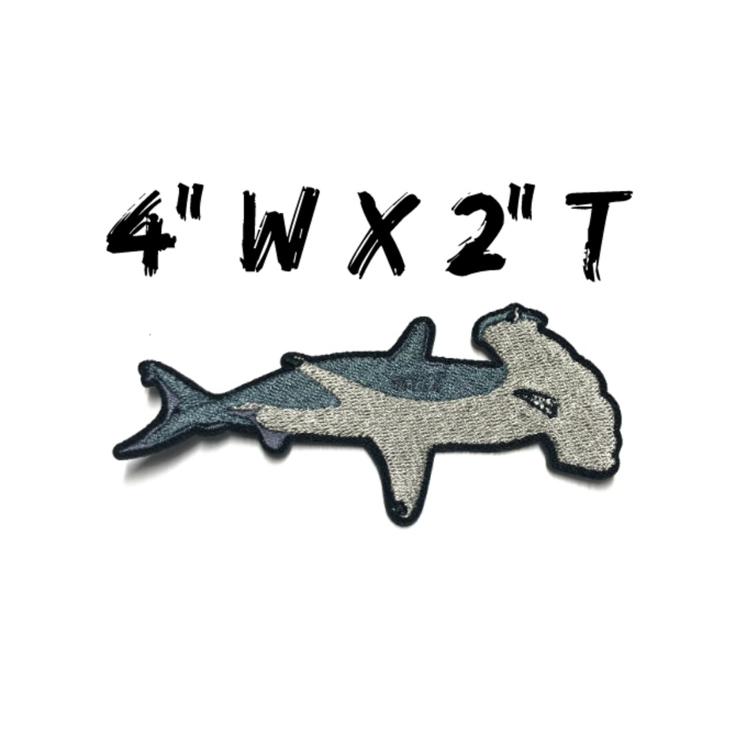 Hammerhead Shark Patch Embroidered DIY Ironon/sewon Premium Etsy