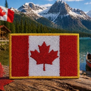 Canada Flag Patch/Iron-On Patch/Military Bikers/Veteran Gift/Embroidered Sew-on Applique for Clothing Uniform Vest/Jacket Backpack Gear