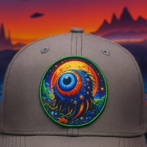 Parche de ojo de monstruo termoadhesivo para coser, aplique de terror cósmico para mochila de jugador, chaqueta, disfraz de cosplay, equipo de batalla de brujo y configuración de hechicero.