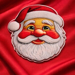 Naszywka z motywem Świętego Mikołaja, do naprasowania, do przyszycia, do kurtki, plecaka, kamizelki, odzieży, skarpet choinkowych, torby prezentowej, świątecznej, na Biegun Północny