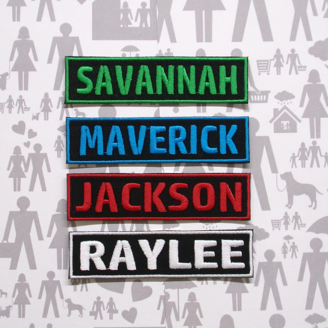 Custom Name Tag Patch Iron-on Personalized Embroidered Applique for ...
