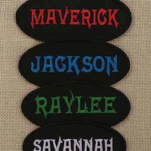 Parche personalizado con nombre/Parche termoadhesivo/Parche bordado personalizado/Aplique para coser para mochila, ropa, chaqueta/Actividades para exteriores/Insignia de nombre/Regalos/Parches