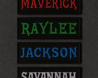 Custom Your Name Tag Patch/Iron-On Patch/Custom Embroidered Patch/Sew-On Applique for Backpack, Clothing, Jacket/Outdoor/Name Badge/Patches