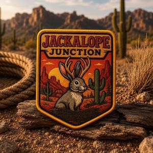 jackalope patch | jackalope embroidered patch | rabbit patch | jackalope gift | forest patch | nature patch | nature gift