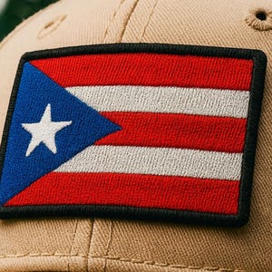 Parche de la bandera de Puerto Rico / Parche termoadhesivo / Aplique para coser para uniforme, chaqueta, equipo / Recuerdo de viaje / Parche de motociclista / Club de motociclistas / Veterano militar