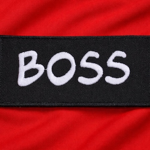 Toppa da capo/Toppa termoadesiva/Regalo per leader/Distintivo da lavoro/Applicazione ricamata da cucire per giacche/gilet, abbigliamento, uniformi, zaini/Toppe con testo